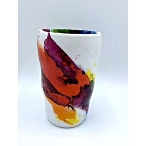 Konitz Germany Coffee Mug Tea Cup Color Rainbow Watercolor Splash